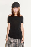 Lux off-shoulder T-shirt