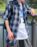 Swallow short-sleeved check shirt