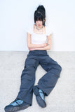 Dual cargo nylon wide pants
