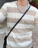 Brine round neck striped knit