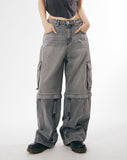 Transform 2-way cargo denim pants