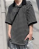 Connie overfit striped short sleeves