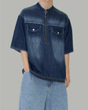 Nurse denim short sleeve shirt