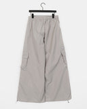 Checel Cargo Zipper Pocket Nylon Wide Two-Way Pants