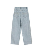 Pinata embroidery wide denim pants