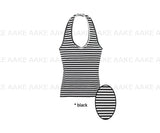STRIPE HALTER TOP