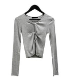 T-Din Twisted V-Neck Tee