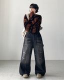 Naughty Double Knee Wide Denim