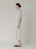 [Premium] Wool Knit V-Neck Long One Piece