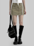 Studded Cotton Skirt