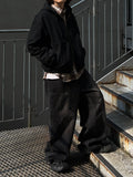 Oil Washed Dark Black Denim