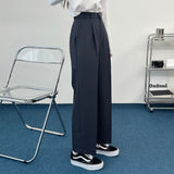 High Waist One Tuck Wide Slacks