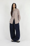 Folding line wide pants
