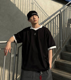 Plain Over Soccer Collar Tee