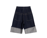 ROLL-UP BERMUDA DENIM