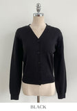 Lensi V-neck basic knit cardigan