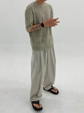 Folded Line Cotton Pants