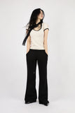 Cotton Bootcut Slim Pants