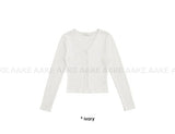 TWIST BUTTON CARDIGAN