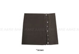 (WOOL) LAYERED BUTTON MINI SKIRT