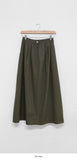 Lovey pin tuck cotton banding long skirt