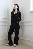 Double sleeveless cardigan set