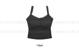[with cup] LACE BUTTON SLEEVELESS