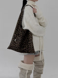 Todd Leopard Suede Shoulder Bag