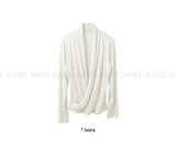 DRAPED WRAP TOP