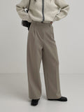 Two-Tuck Basic Wide Slacks