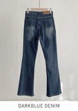 Chevind Washing Bootcut Denim Pants