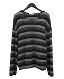 Robben Stripe Long Sleeve Round Knit