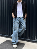 Cold Punching Collar Knit Zip-Up