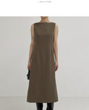 Two-Way Boatneck Sleeveless Long One Piece