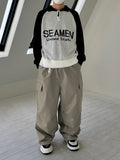 Half Zip-Up Lettering Knit