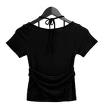 Swim Layered Halter U-neck Tee