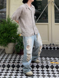 Kuje Tin Washing Light Blue Wide Denim