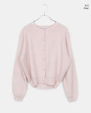 Pimu Basic Round Neck Loose Fit Long Sleeve Knit Cardigan
