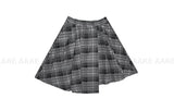 PLAID LAYERED WRAP SKIRT