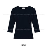 Heez Basic Round Three Quarter Long Sleeve
