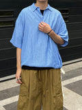 Seersucker Stripe Half Shirt