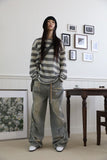 Striped Button Knit