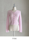Aaron V-neck Punching Knit Cardigan