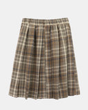 Siha Pleated Midi Check Skirt