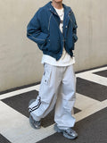 Scotch line cropped hooded parka
