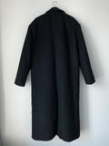 Hidden Maxi Long Black Coat