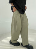 Layered Gosi nylon wide pants