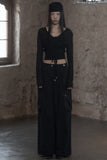 [mnem] Woodgrain Bolero Cardigan