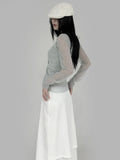 Mesh shirring round tee