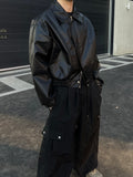 Glossy Crop Collar Jacket